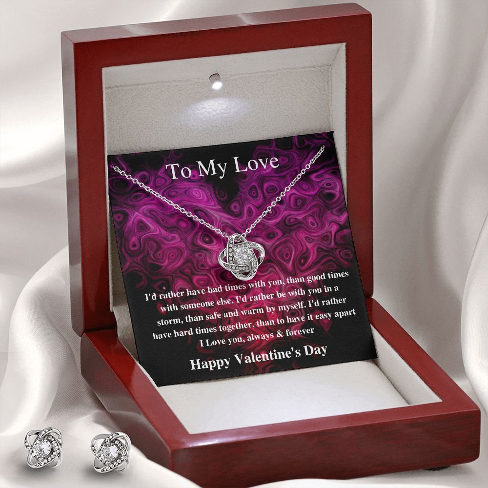 To My Wife My Soulmate - Valentine's Love Knot Necklace