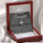 Gift For Daughter From Mom & Dad Love Knot Necklace With Earrings Dream Msg