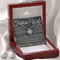 Gift For Future Wife Love Knot Necklace With Earrings Blk See The Way I Do Msg Card