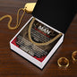 To My Man - Love Of My Life - Valentine's Cuban Link Necklace