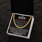 To My Man - Test Of Time - Valentine's Cuban Link Necklace