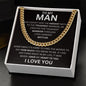 To My Man - I Give My Heart To You - Valentine's Cuban Link