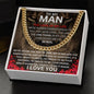 To My Man - Love Of My Life - Valentine's Cuban Link Necklace