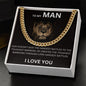 To My Man - Life's Toughest Warrior - Valentine's Cuban Link