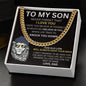 To My Son - I Believe In You - Valentine's Cuban Link Necklace