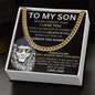 To My Son - Promise To Love You - Valentine's Cuban Link Necklace