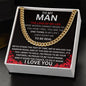 To My Man - Test OF Time - Valentine's Cuban Link Necklace