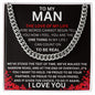 To My Man - Test OF Time - Valentine's Cuban Link Necklace