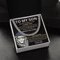 To My Son - Promise To Love You - Valentine's Cuban Link Necklace
