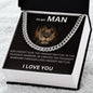 To My Man - Life's Toughest Warrior - Valentine's Cuban Link