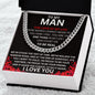 To My Man - Test OF Time - Valentine's Cuban Link Necklace