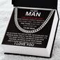 To My Man - Test Of Time - Valentine's Cuban Link Necklace