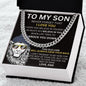 To My Son - Promise To Love You - Valentine's Cuban Link Necklace