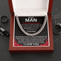 To My Man - Test OF Time - Valentine's Cuban Link Necklace