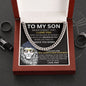 To My Son - Promise To Love You - Valentine's Cuban Link Necklace