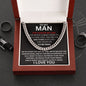 To My Man - Test Of Time - Valentine's Cuban Link Necklace