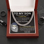 To My Son - I Believe In You - Valentine's Cuban Link Necklace