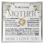 To My Loving Mother - Braver Than You Believe - Mother's Day Love Knot Necklace