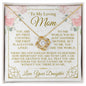 To My Loving Mom - My World - Mother's Day Love Knot Necklace From Daughter