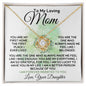 To My Loving Mom From Daughter - Belonging - Love Knot Necklace
