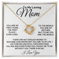 To My Loving Mom - Not Enough Words - Love Knot Necklace