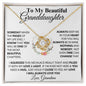 To My Granddaughter - Feel My Love - Love Knot Necklace