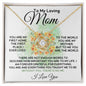 To My Loving Mom - My First Home - Love Knot Necklace