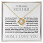 To My Lovely Mother - I Love You - Mother's Day Love Knot Necklace