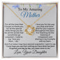 To My Amazing Mother - I Love U - Love Knot Necklace
