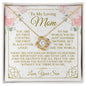 To My Loving Mom - My World - Mother's Day Love Knot Necklace From Son