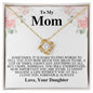 To My Mom - Hard To Find Words - Mother's Day Love Knot Necklace