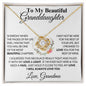 To My Beautiful Granddaughter From Grandma - Love Knot Necklace