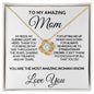 To My Amazing Mom - My Rock - Love Knot Necklace