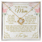 To My Loving Mom - My World - Mother's Day Love Knot Necklace