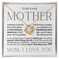To My Lovely Mother - I Love You - Mother's Day Love Knot Necklace