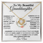 To My Granddaughter From Nana - Feel My Love - Love Knot Necklace