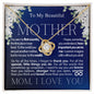 To My Beautiful Mother - My World - Birthday Mother's Day Love Knot Necklace
