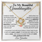 To My Beautiful Granddaughter From Grandma - Greatest Joy - Love Knot Necklace