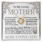 To My Lovely Mother - Stronger Than You Seem - Mother's Day Love Knot Necklace