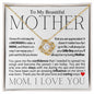 To My Beautiful Mother - Raise A Man - Mother's Day Love Knot Necklace