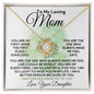 To My Loving Mom From Daughter - I Feel Safe - Love Knot Necklace