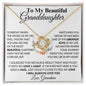 To My Beautiful Granddaughter From Grandma - Greatest Joy - Love Knot Necklace