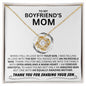 To My Boyfriend's Mom - Amazing Man - Love Knot Necklace