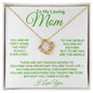 To My Loving Mom - Forever Grateful - Love Knot Necklace