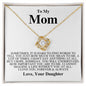 To My Mom - Hard To Find Words - Mother's Day Love Knot Necklace