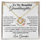 To My Beautiful Granddaughter From Grandpa - Love Knot Necklace