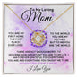 To My Loving Mom - You Are My World - Love Knot Necklace