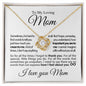 To My Loving Mom - I Love You - Mother's Day Love Knot Necklace