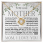 To My Lovely Mother - Braver Than You Think - Mother's Day Love Knot Necklace