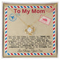 To My Mom - Thank You - Love Knot Necklace